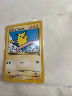 Pokemon TCG Surfing Pikachu Black Star Promo Card 28 WOTC - Image 3