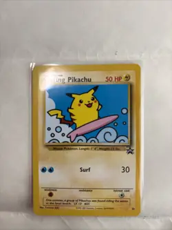 Pokemon TCG Surfing Pikachu Black Star Promo Card 28 WOTC - Image 4