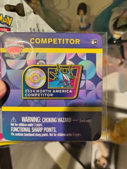 Pokemon 2024 NAIC North America International Championship Competitor Pin Sealed - Image 1
