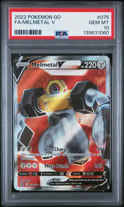 2022 POKEMON GO #075 FULL ART/MELMETAL V PSA 10 - Image 1