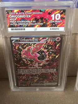 Pokemon TCG Mega Charizard X Ex MEP 023 & Oricorio 024 UPC promo PERFECT Ace 10 - Image 3