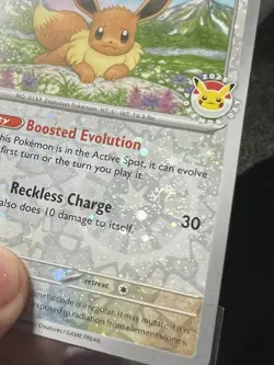 *2 Swirls* 2025 Pokemon Day Stamp Eevee 074/131 Prismatic Evolutions Promo Nm - Image 2