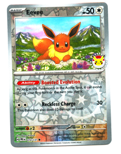 Pokemon Prismatic Evolutions Eevee 074/131 Pokemon Day 2025 Stamped Promo - NM! - Image 1