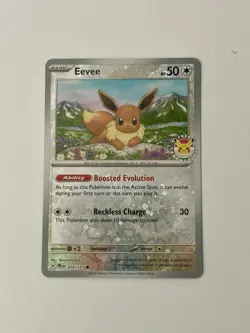 Pokemon Day Stamp Eevee 074/131 Sv: Prismatic Evolutions Promo 2025 NM - Image 1