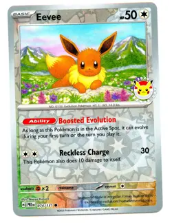 Pokemon Prismatic Evolutions Eevee 074/131 Pokemon Day 2025 Stamped Promo - NM! - Image 1