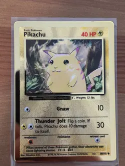 Pikachu - Pokemon TCG Celebrations Gold Metal UPC Promo 58/102 - Image 1