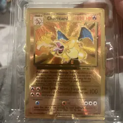 Pokemon Gold Metal Charizard and Pikachu TCG Celebrations UPC Promo, - Image 2