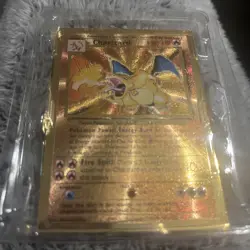 Pokemon Gold Metal Charizard and Pikachu TCG Celebrations UPC Promo, - Image 4