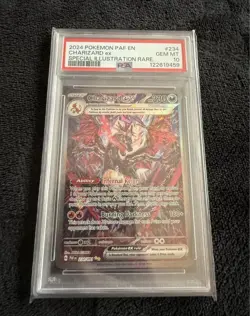 Pokemon 2024 Paldean Fates Special Illustration Rare #234 Charizard EX, PSA 10 - Image 1