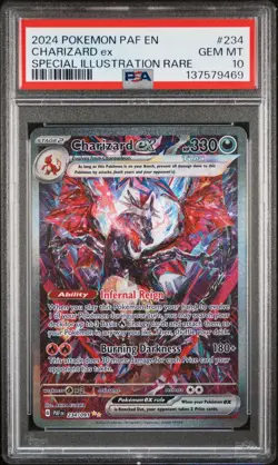 2024 POKEMON PALDEAN FATES SPECIAL ILLUSTRATION RARE CHARIZARD EX #234 PSA 10 - Image 1
