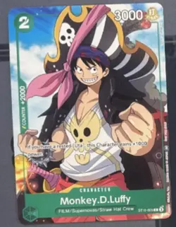 MONKEY D LUFFY ST14-006 Welcome Pack Vol. 2 One Piece Promotion Cards NM - Image 1