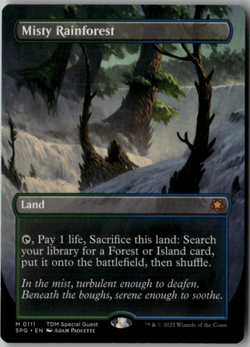 MTG Misty Rainforest 0111 BORDERLESS TDM Special Guest SPG 2020 NM - Image 1