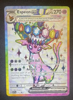 Pokemon TCG Espeon ex SVP 175 Black Star Promo Prismatic Evolutions Collection - Image 1