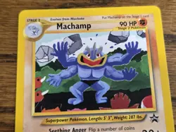 Pokemon Wotc Black Star Promo # 43 Machamp,,not played - Image 2
