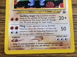 Pokemon Wotc Black Star Promo # 43 Machamp,,not played - Image 3
