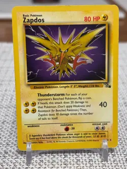 1999 Pokemon #30/62 Zapdos (Fossil Set) Non Holo - LP - Image 1