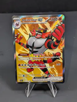 Pokemon TCG Incineroar EX Scarlet Violet-Temporal Forces 187/162 Holo Ultra Rare - Image 1