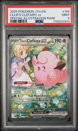 Lillie'S Clefairy Ex Pokemon Jtg En-Journey Together 184 NM PSA 9 - Image 1