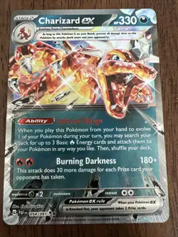 Charizard ex 054/091 Double Rare Paldean Fates PAFen 2024 Pokemon - Image 1