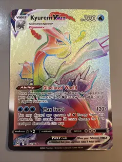 Pokemon Kyurem VMAX Lost Origin 197/196 Secret Rare Full Art Rainbow NM-MINT - Image 1