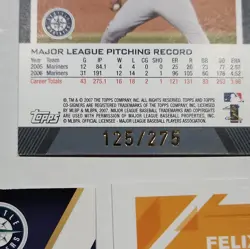 (10) Felix Hernandez Lot Bowman Topps Co-Signers /275 Optic Upper Deck SPx - Image 3