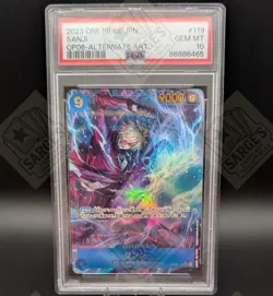 PSA 10 GEM MINT Sanji OP06-119 Wings Captain Alternate Art One Piece Japanese - Image 1