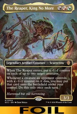 The Reaper, King No More ** FOIL BORDERLESS ** Commander: Lorwyn Eclipsed NM MTG - Image 1