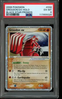 PSA 6 EX-MT Pokemon Groudon EX Holo Black Star Promos 038 - Image 1