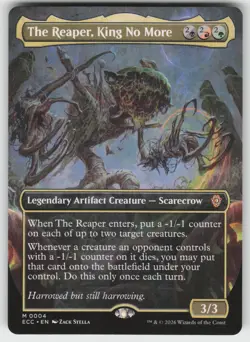 The Reaper, King No More (Borderless) Commander: Lorwyn Eclipsed 4 M NM MTG - Image 1