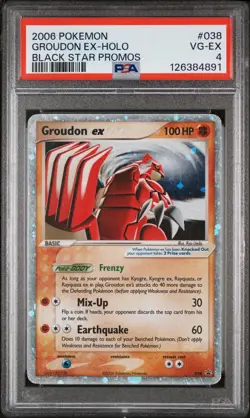 2006 Pokemon Groudon ex Black Star Promo Holo #038 PSA 4 - Image 1
