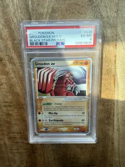 PSA 6 EX-MT Pokemon Groudon EX Holo Black Star Promos 038 - Image 1