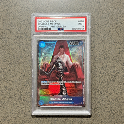PSA 9 Dracule Mihawk Alt Art OP01- 070 Romance Dawn One Piece Card English - Image 1