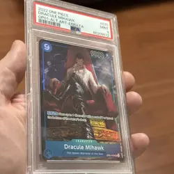 PSA 9 Dracule Mihawk Alt Art OP01- 070 Romance Dawn One Piece Card English - Image 4