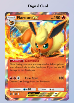 (Digital Card) Flareon EX, Pokemon TCG Pocket, English - Image 1