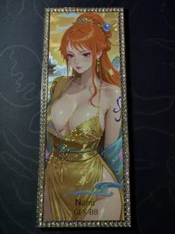 Goddess Nami Diamond Numbered Metal Card Waifu Doujin Case Prize One Piece - Image 1