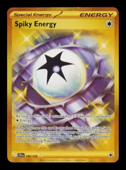 Pokemon Card Spiky Energy 190/159 Journey Together Gold Secret Rare EX 2025 - Image 1