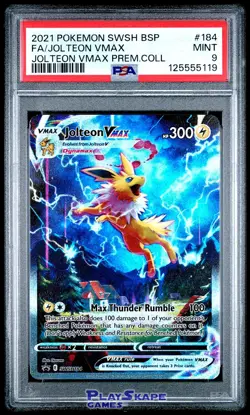 Pokemon Card PSA 9 Jolteon VMAX SWSH184 Promo Premium Collection Alt Art 2021 - Image 1