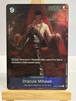One Piece Card Game: Dracule Mihawk Custom Card Rare HQ Proxy Luffy OP01-070 - Image 1