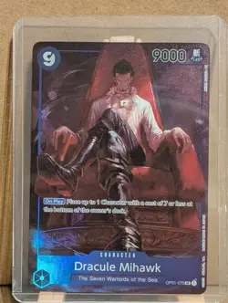 One Piece Card Game: Dracule Mihawk Custom Card Rare HQ Proxy Luffy OP01-070 - Image 2