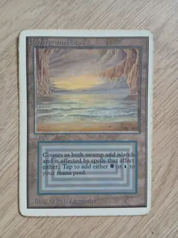 Magic MTG Underground Sea - Dualland - Unlimited Edition [Played] - Image 1