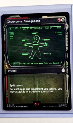 2024 MTG Magic The Gathering PIP Fallout Showcase #342 Inventory Management - Image 1