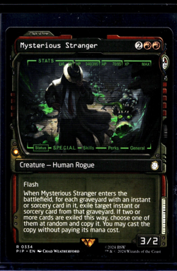 2024 MTG Magic the Gathering PIP Fallout Showcase #334 Mysterious Stranger - Image 1
