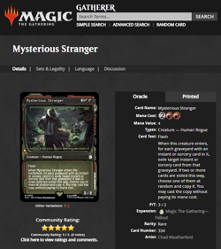 2024 MTG Magic the Gathering PIP Fallout Showcase #334 Mysterious Stranger - Image 3