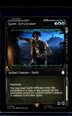 2024 MTG Magic the Gathering PIP Fallout Showcase #330 Synth Infiltrator - Image 1
