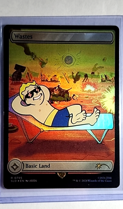 2024 MTG Magic the Gathering SLD Secret Lair Drop Fallout Foil #795 Wastes LP - Image 1