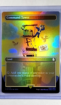 2024 MTG Magic the Gathering PIP Fallout Borderless Foil #360 Command Tower - Image 1