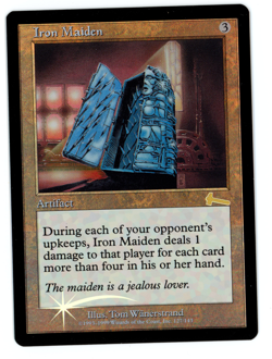 Iron Maiden - MTG (NM Quality FOIL) - Urza's Legacy - See scans!! - Image 1