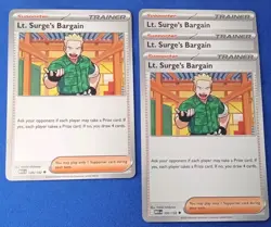 x4 Lt. Surge's Bargain 120/132 Mega Evolution Pokemon TCG NM/M English - Playset - Image 1