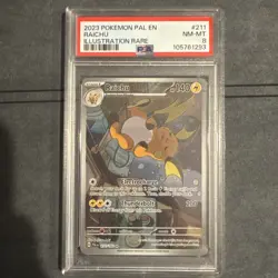 WOW English Raichu #211/193 - 2023 Pokemon Paldea Evolved - Graded PSA 8 NM-MT - Image 1