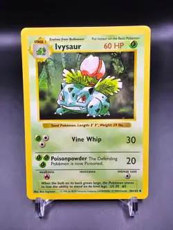 LP - Ivysaur - 30/102 - Shadowless - Base Set - Pokemon Card - Image 1
